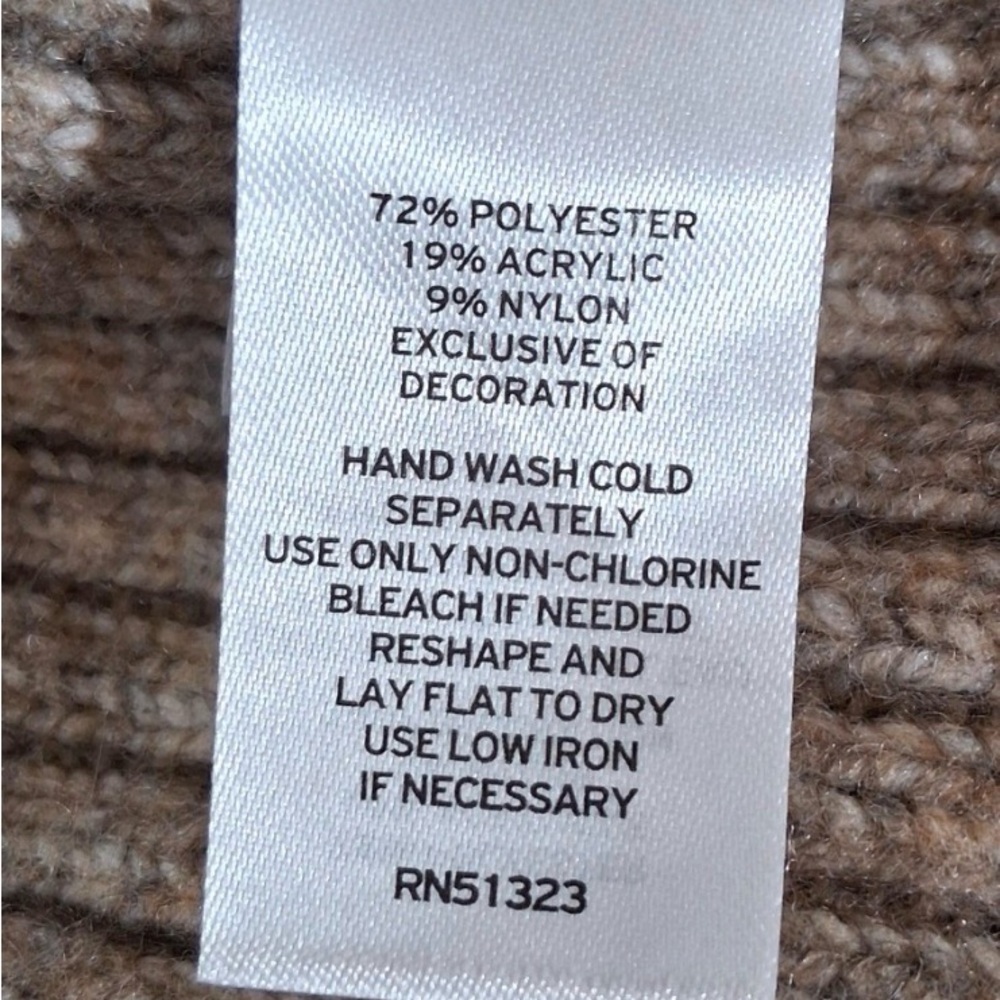 NWT Halogen Ribbed Knit Sweater XL in Taupe - Picture 5 of 11